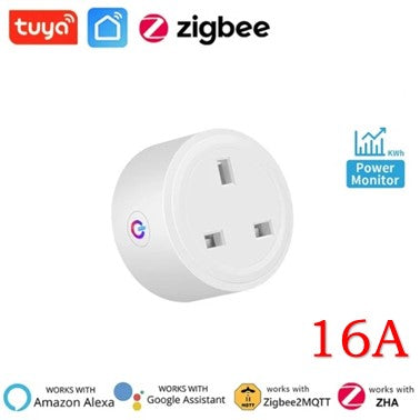 ZigBee UK Plug Socket 16A Ενεργειακή παρακολούθηση