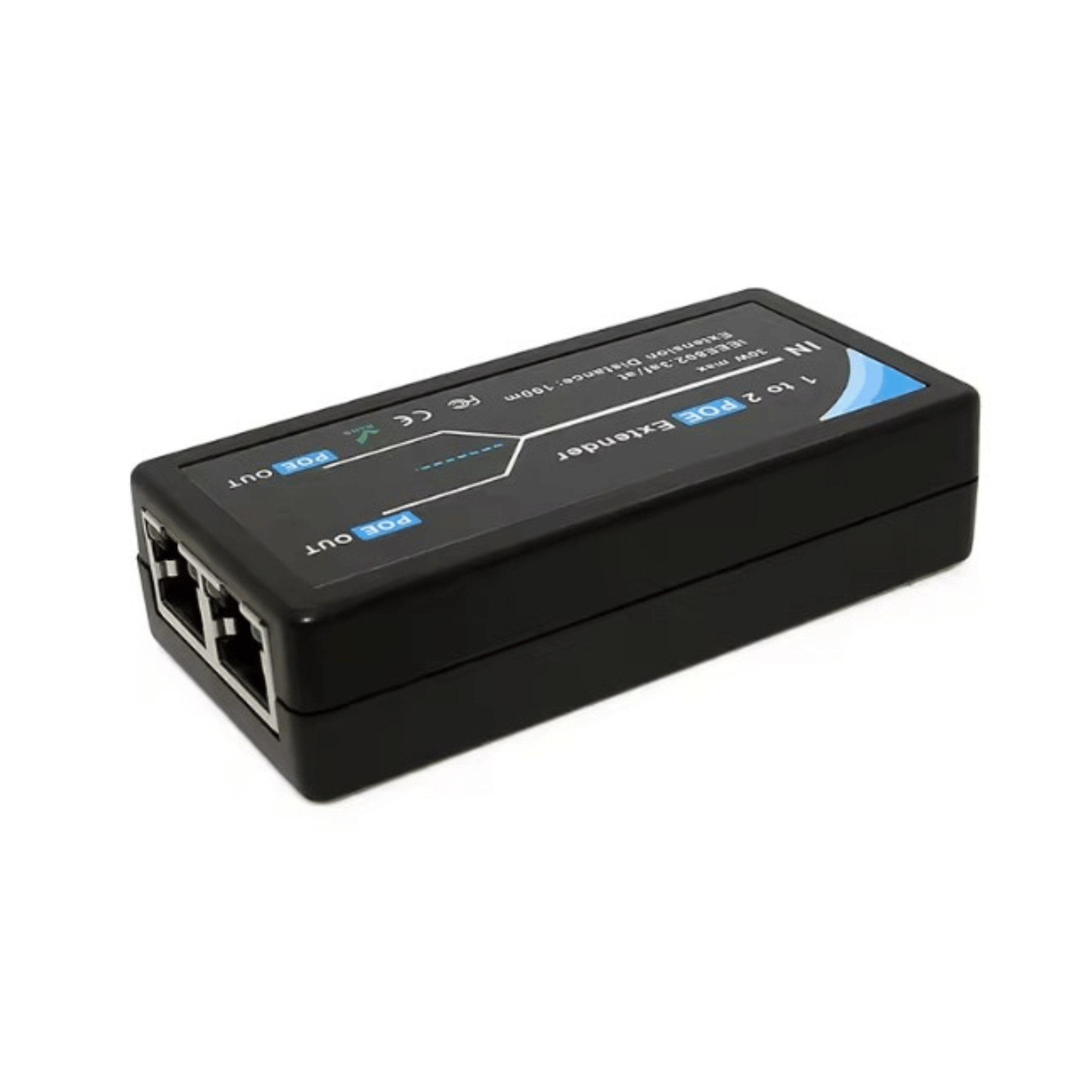 PoE Extender 100Mbps – 1-to-2 Ethernet & Power Splitter – Zigbee Smart