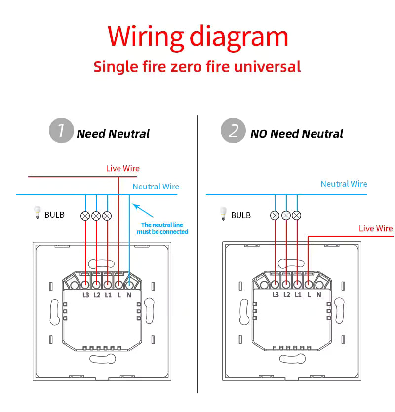 Zigbee Smart 1 Gang Light Switch – No Neutral Required Второстепенное изображение товара