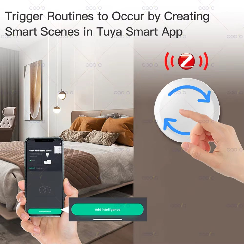 Zigbee Smart Knob Switch – Wireless Scene Controller & Dimmer