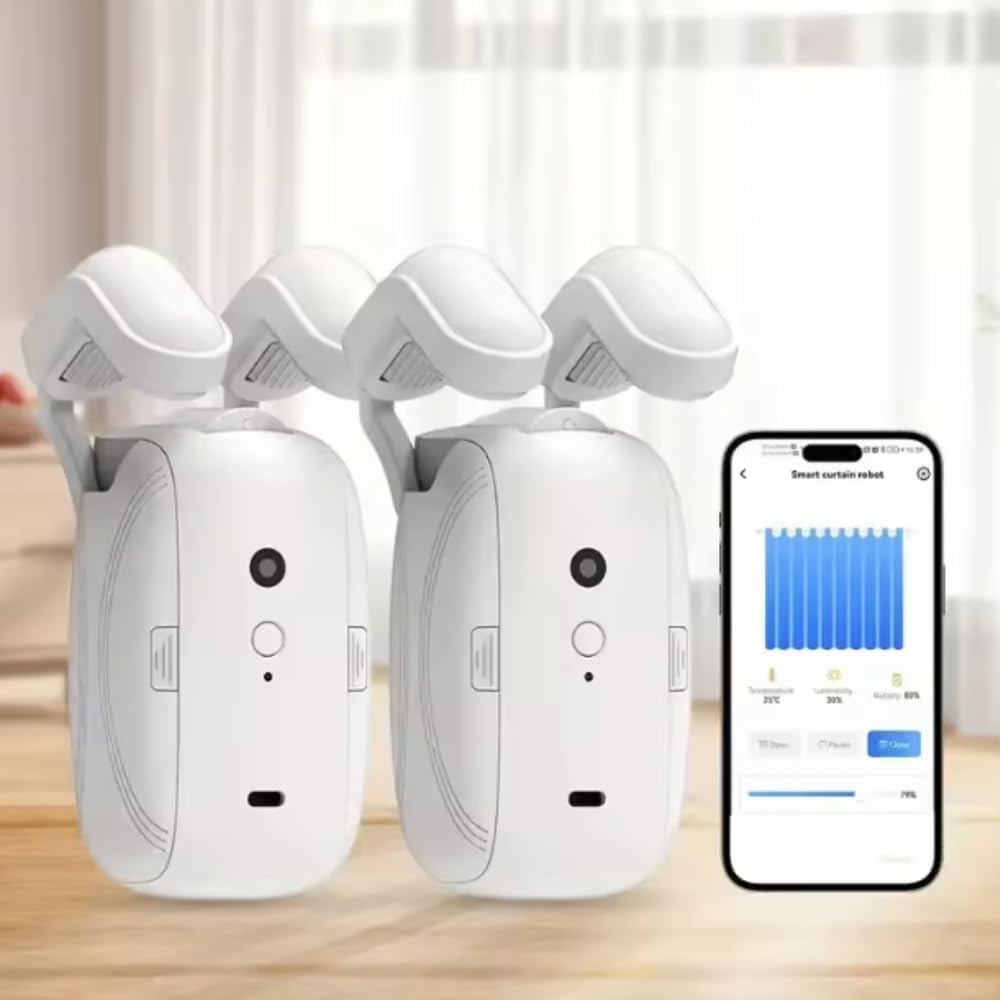 ZIGTEK Zigbee Curtain Opener Robot, Automatic Smart Curtain Opener 1 pack