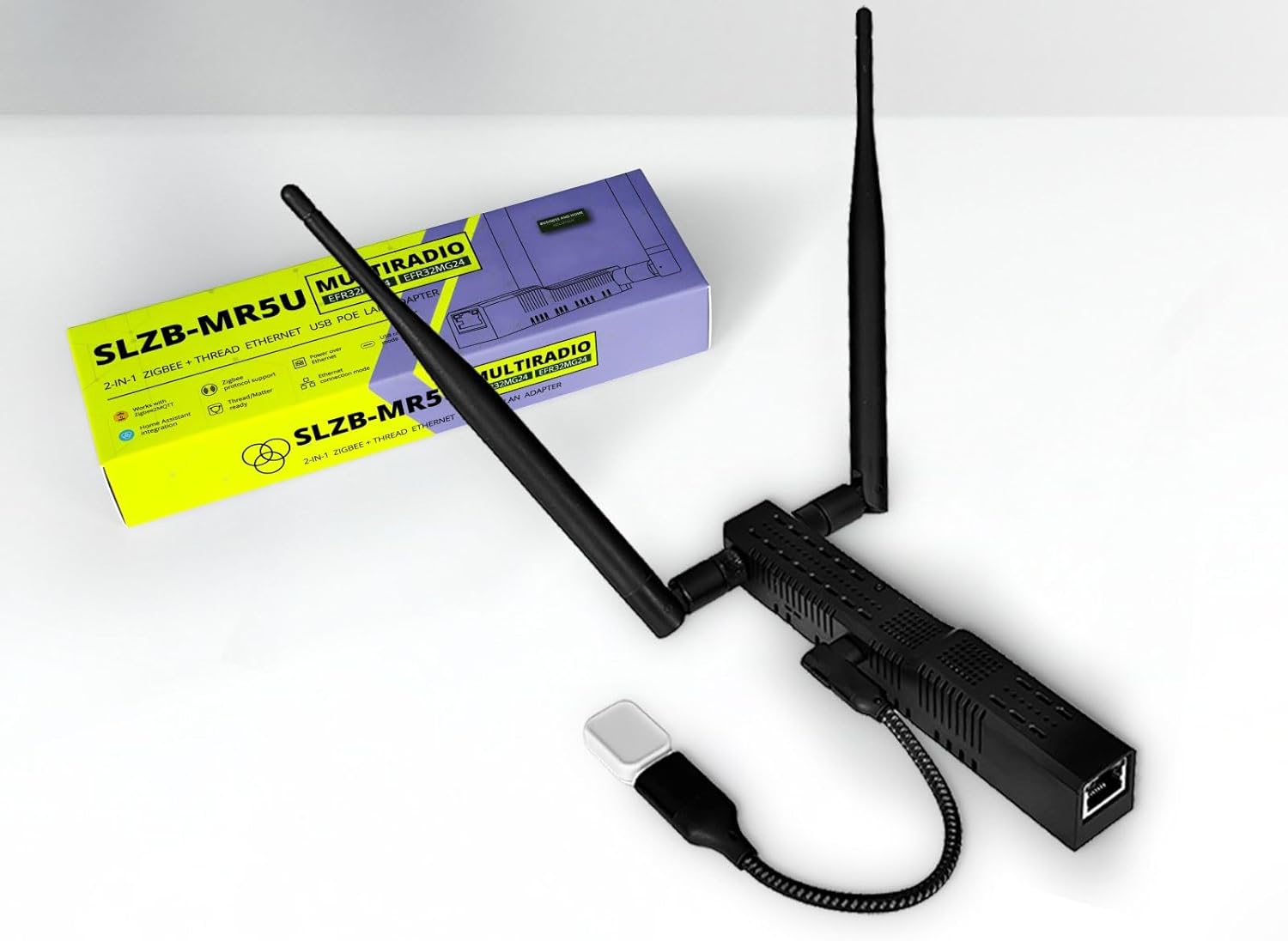 SMLIGHT SLZB-MR5U Zigbee 3.0 Adapter, LAN/USB/PoE Coordinator for Smart Home Hub