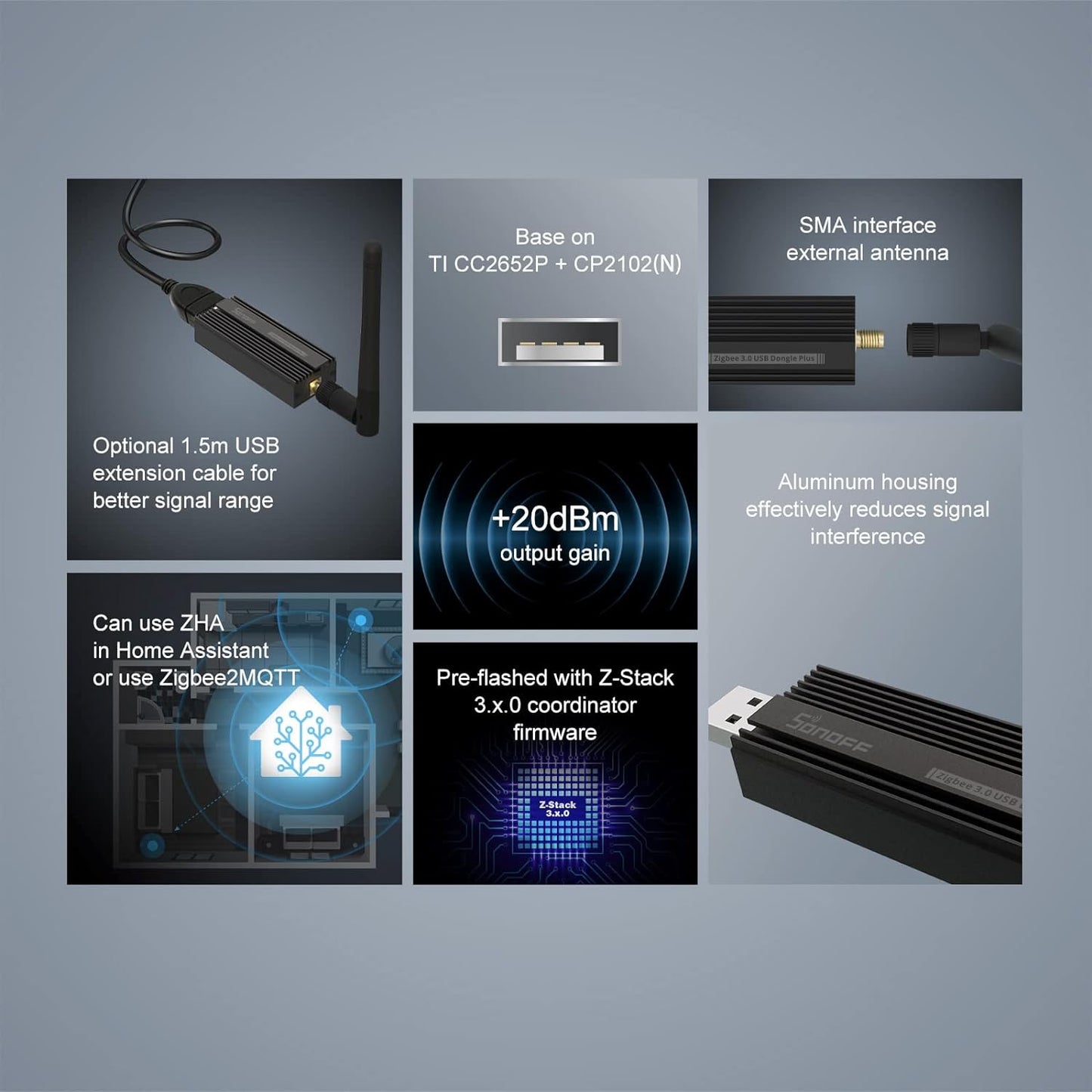 Clé USB SONOFF Zigbee 3.0 Plus