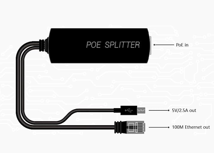 Répartiteur POE vers USB-C 5 V/4 A 20 W