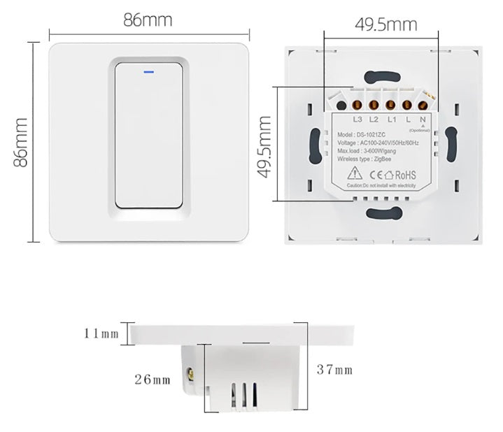 Zigbee Button Light Switch Imagen secundaria del producto