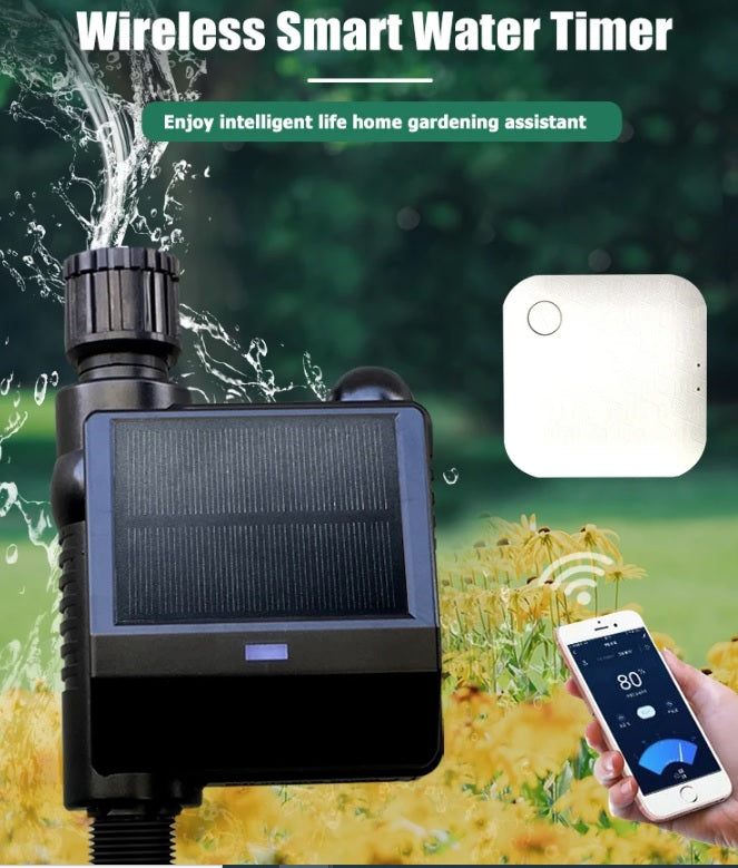 Controlador solar para grifo de manguera de jardín Tuya Zigbee Imagen secundaria del producto