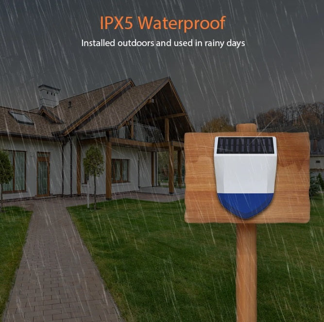 Sirena estroboscópica exterior Tuya Zigbee con energía solar