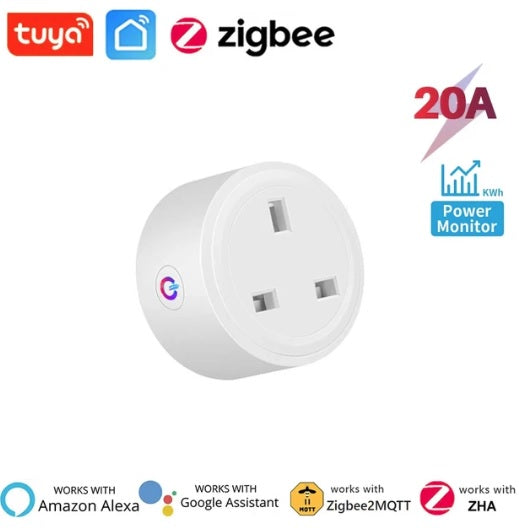 Zigbee UK Plug Socket 20A Monitoraggio energetico