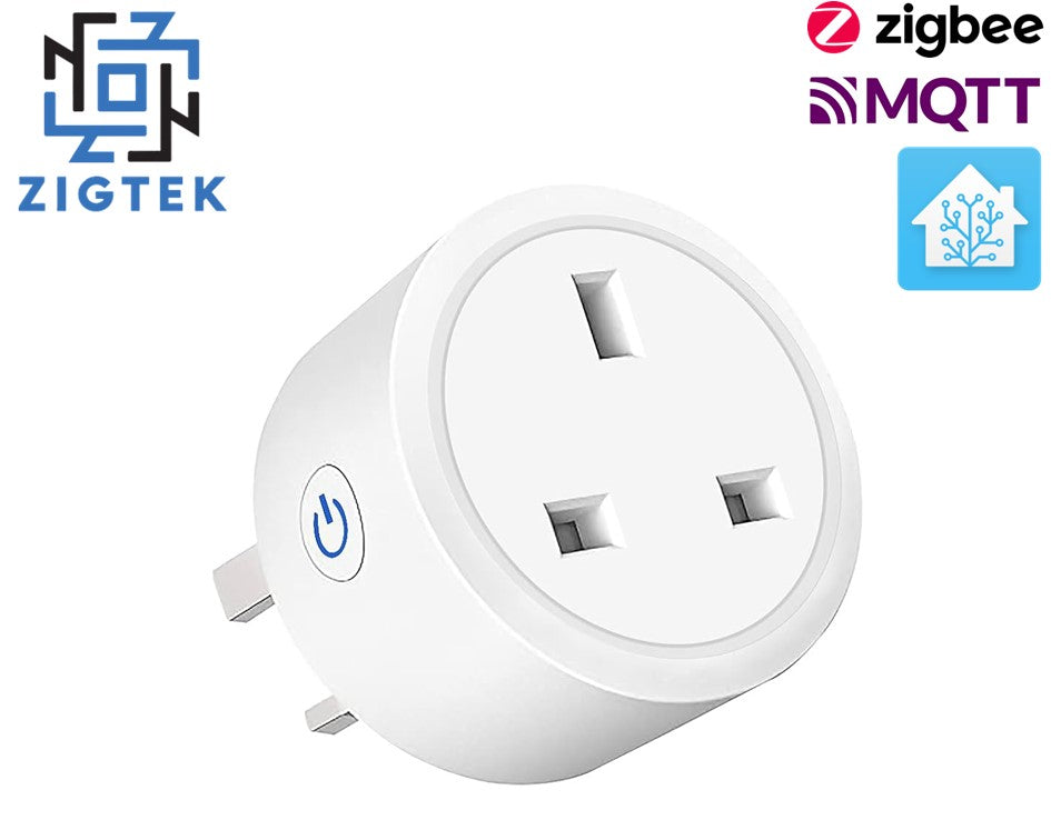 Zigtek UK Zigbee Smart Plug Socket 16A Energy Monitoring