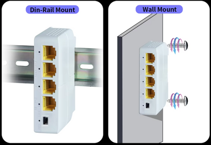 Switch de extensor de Gigabit Poe de 4 portas (48V 30W)
