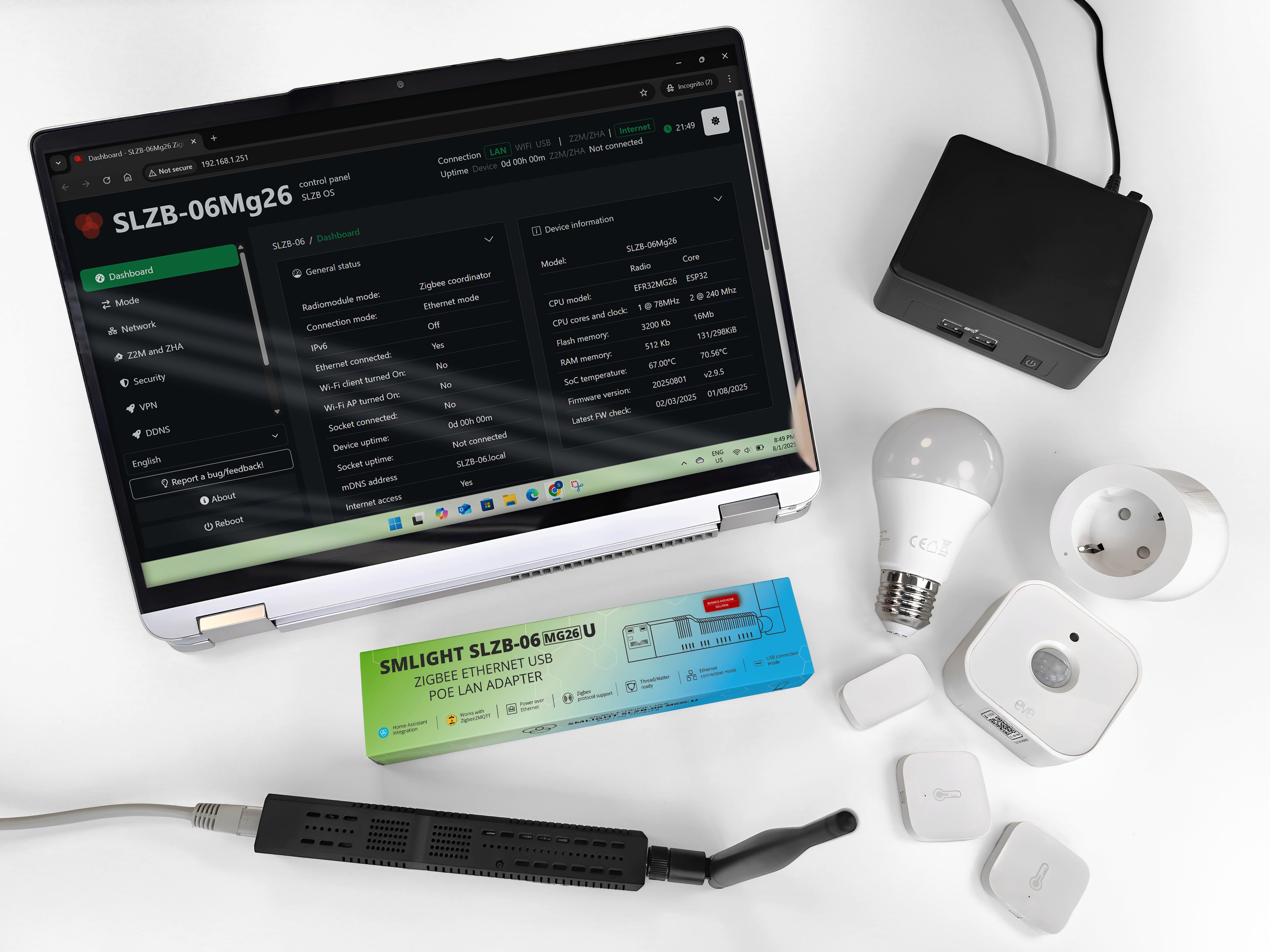 Zigbee LAN PoE Coordinator SMLIGHT SLZB-06MG26U