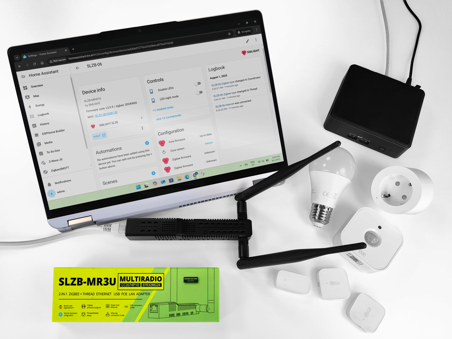 Ο συντονιστής του Zigbee Lan Poe SMZB-MR1 Multiradio