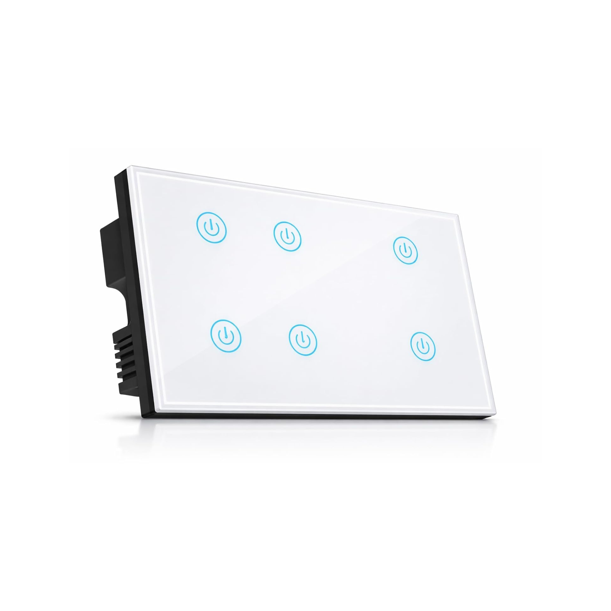 Zigbee Smart 6 Gang Touch Light Switch – Double Width Glass Panel Главное изображение товара