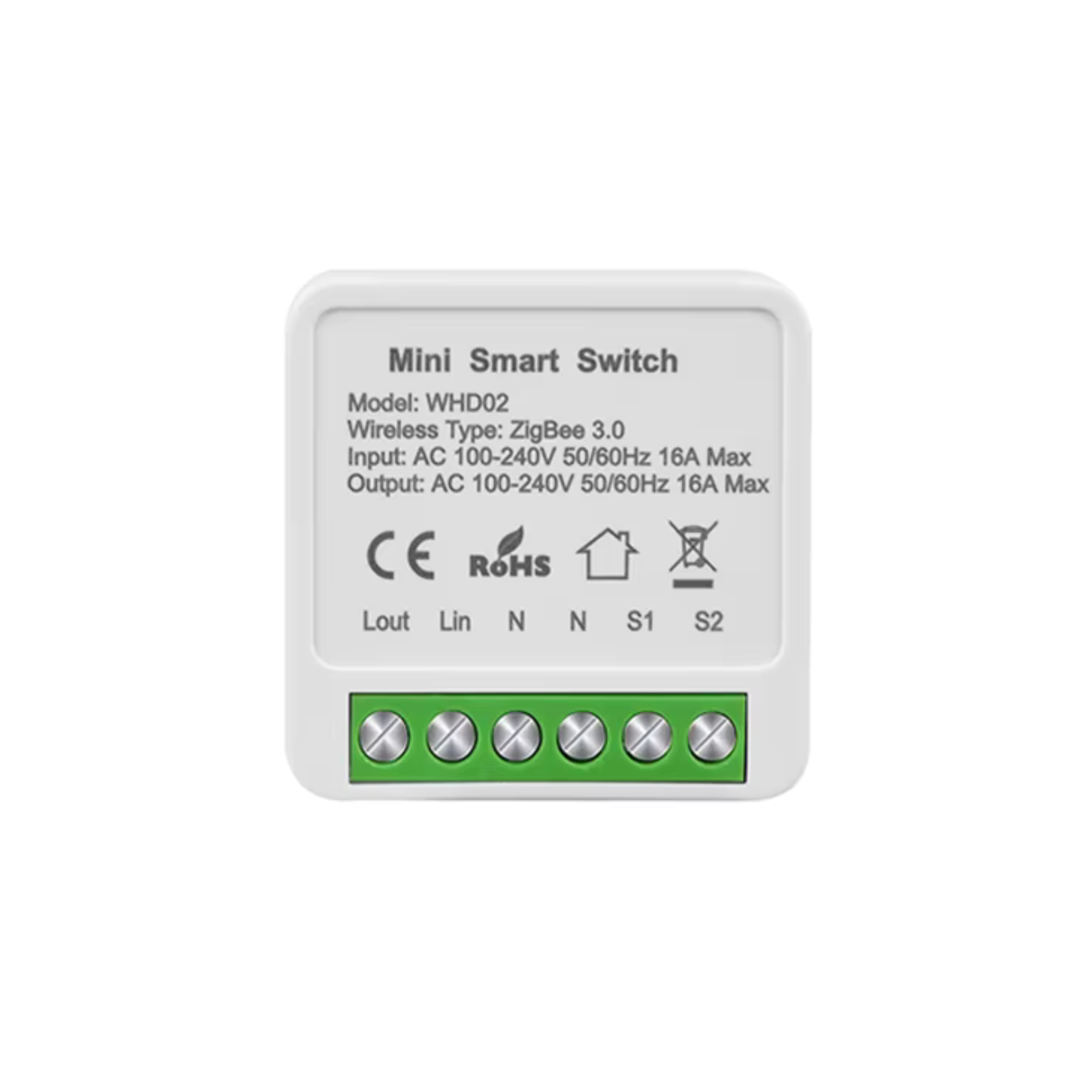 Zigbee Smart Relay Switch – 16A In-Line Controller