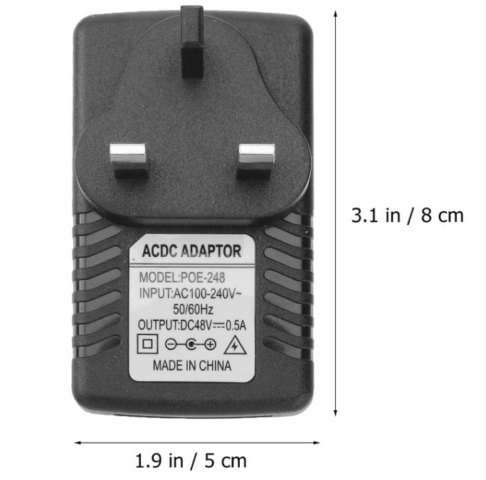 DC 48V 0,5A POE Injektor Strömförsörjningsadapter