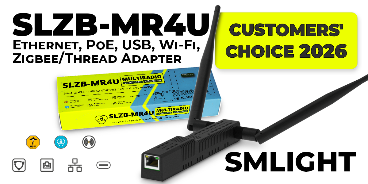 Coordinador Zigbee LAN POE SMLIGHT SLZB-MR1 Multiradio