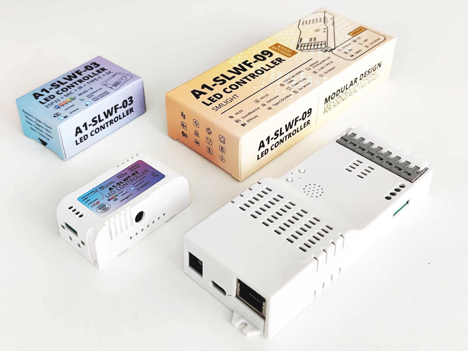 WLED LED Controller SMLIGHT SLWF-09 – ESP32 Modular Controller with Ethernet, PoE & Mic Support