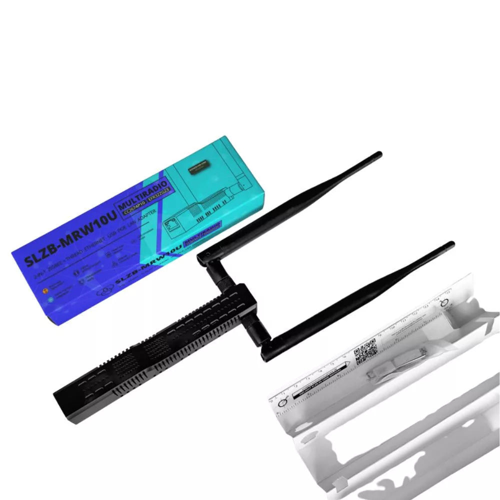 SLZB-MRW10U Multi-Radio PoE Adapter for Zigbee 3.0, Thread & Matter - Ethernet Smart Home Gateway with USB Over IP, Wi-Fi, Bluetooth LE and Home Assistant Support