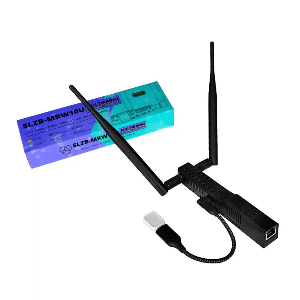 SLZB-MRW10U Multi-Radio PoE Adapter for Zigbee 3.0, Thread & Matter - Ethernet Smart Home Gateway with USB Over IP, Wi-Fi, Bluetooth LE and Home Assistant Support Main image